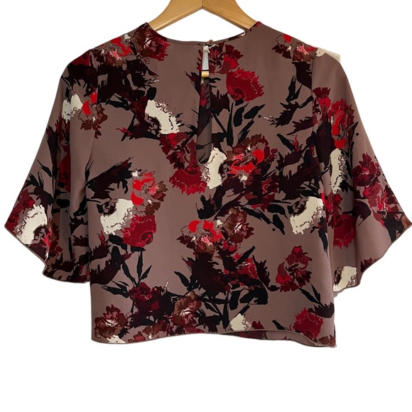 Wilfred Cambrai blouse, floral cropped short sleeves size XS excellent condition - Picture 6 of 12